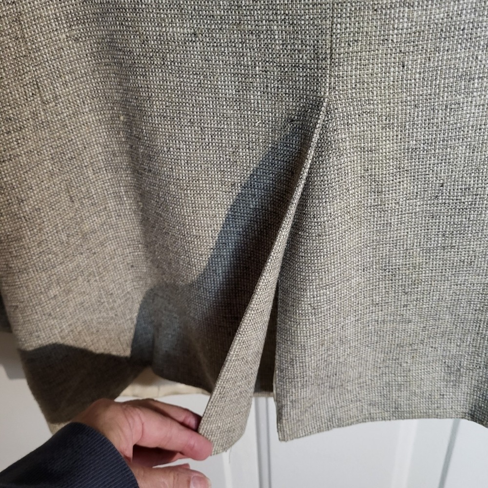 Macy's Savile Row 100% Silk Heathered Tweed Blazer Men's 40R Sand Beige 2 Button - Picture 7 of 16